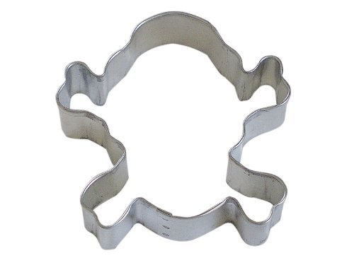 R&M Skull & Cross Bones 3.5" Cookie Cutter in Durable, Economical, Tinplated Steel
