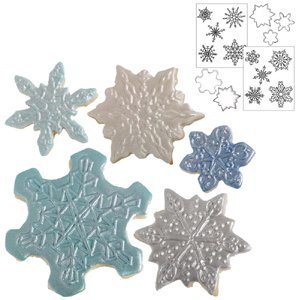Autumn Carpenter Designs Snowflake Cookie Cutter & Impression Mat Set