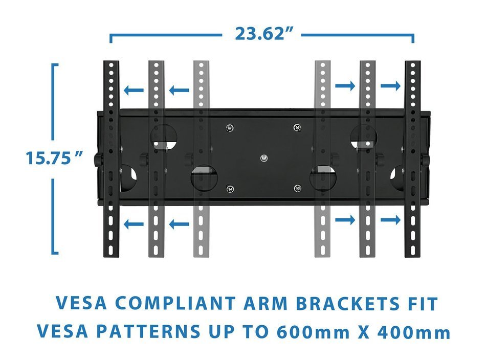 Mount-It! Articulating TV Wall Mount for 32&rdquo; &ndash; 65&rdquo; LCD/LED/Plasma Flat Screen TVs, Articulating Full Motion, 165... N5