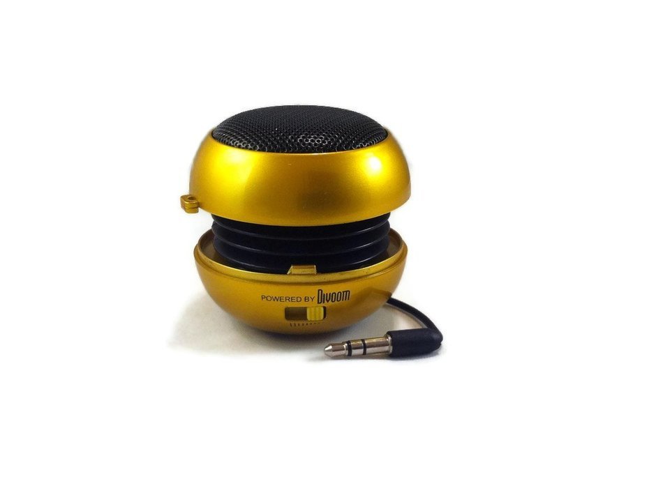 DIVOOM iTour 20 Gold Universal Bass Driven Speaker for iPod, iPhone, iPad, Tablet, Phone, PSP, DS & More