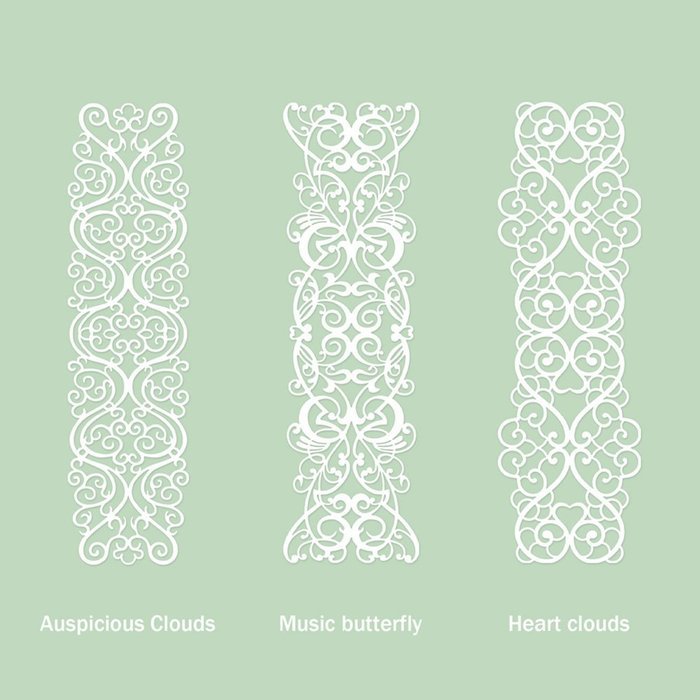 Fanhesheng Set of 3, Little Flowers Embossing Cake Lace Fondant Mold, Rattan Shaped Sugar Veil Cupcake Mat Silicone... N2