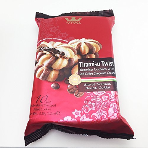 10 PCS 4.2 oz. ITALIAN TASTE TIRAMISU TWIST SOFT COFFEE CHOCOLATE CREAM COOKIES N2