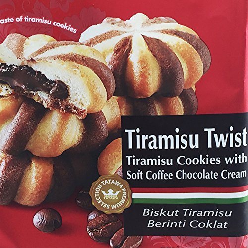10 PCS 4.2 oz. ITALIAN TASTE TIRAMISU TWIST SOFT COFFEE CHOCOLATE CREAM COOKIES N4