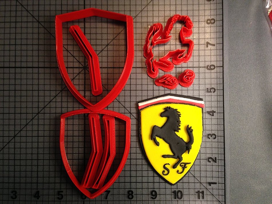 Ferrari Logo Cookie Cutter (4 inches) N2