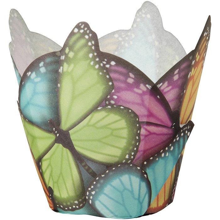 Wilton 415-2172 15 Count Butterfly Specialty Standard Baking Cups, Multi