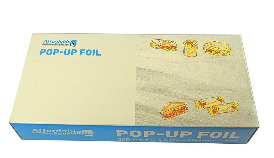 Affordable Distributors 12 X 10 3/4 Inch Pop-up Silver Foil Sheets Pack of 200 N7