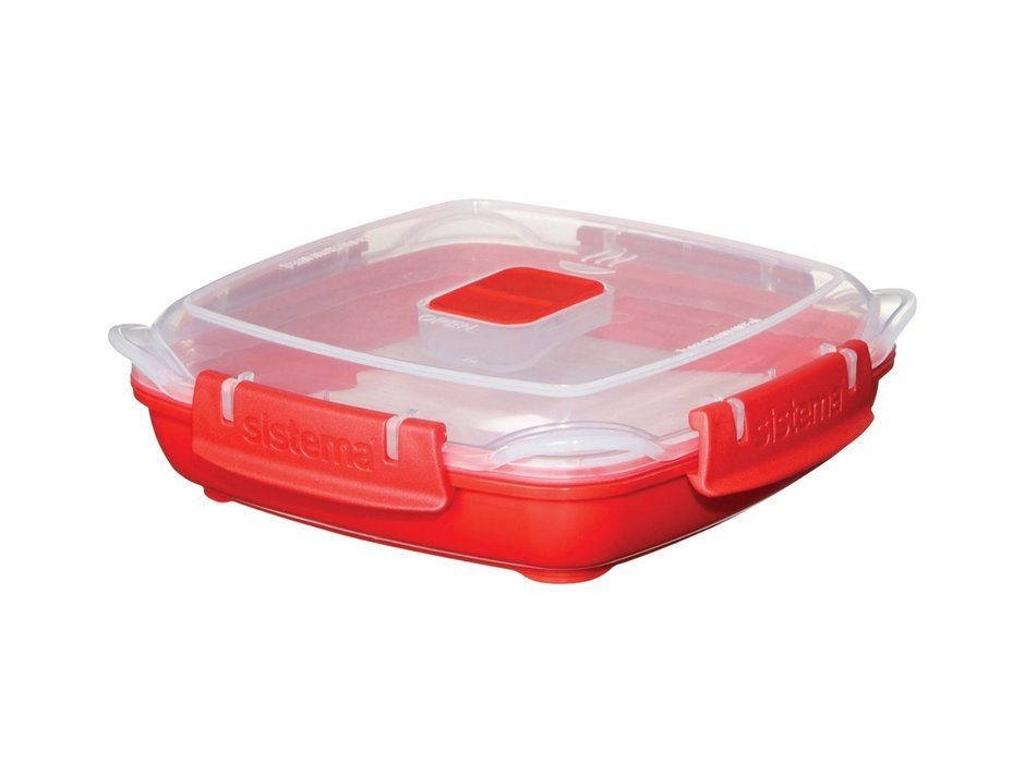 Sistema 1118 Microwave Cookware Round Dish/Plate, Red N13