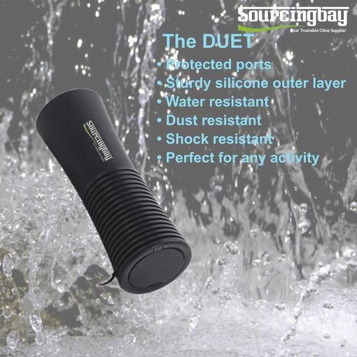Sourcingbay SCB05 Wireless Bluetooth 3.0 Speaker with 4000mAh Emergency Powerbank - 3W Output,Portable and Water... N7