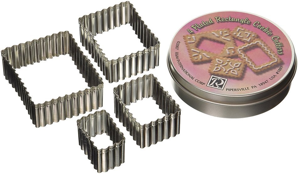 R & M Rectangular 4 Piece Cookie/Biscuit Cutter Set