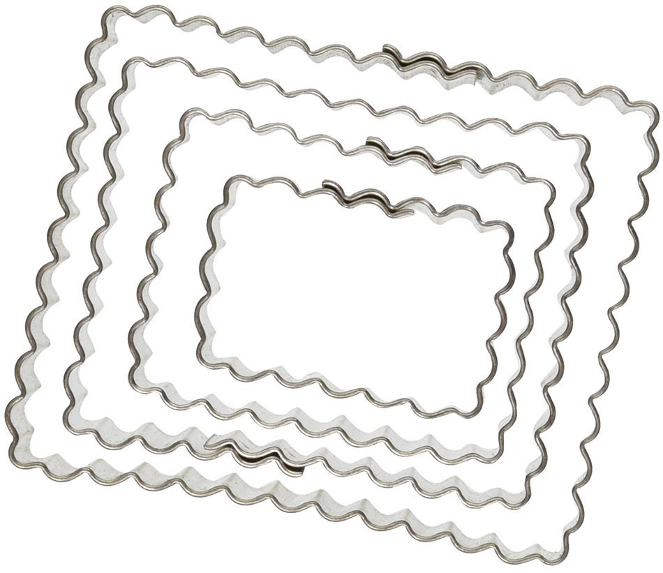R & M Rectangular 4 Piece Cookie/Biscuit Cutter Set N2