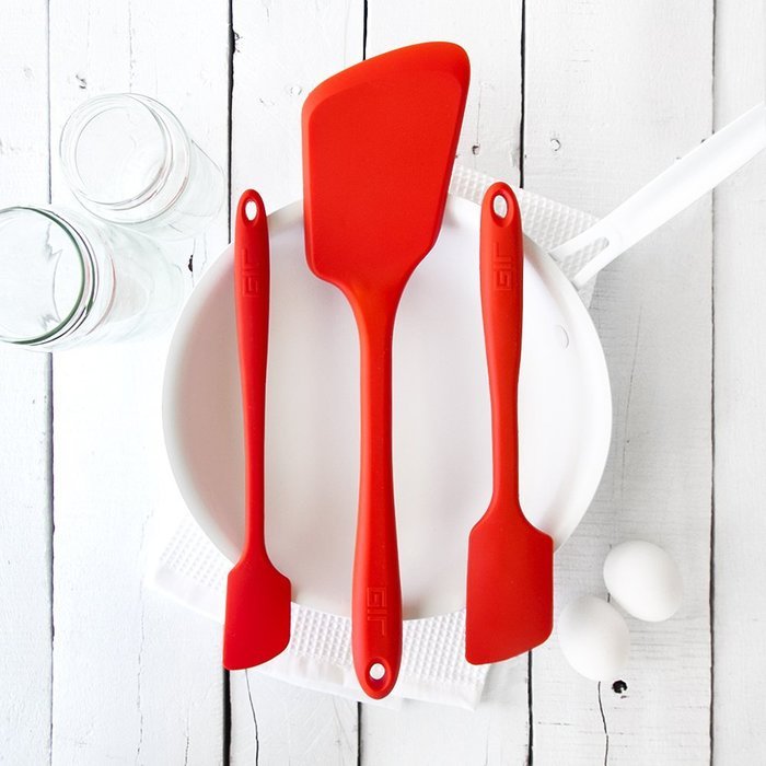 3 Piece Premium Silicone Spatula Set, Teal N5