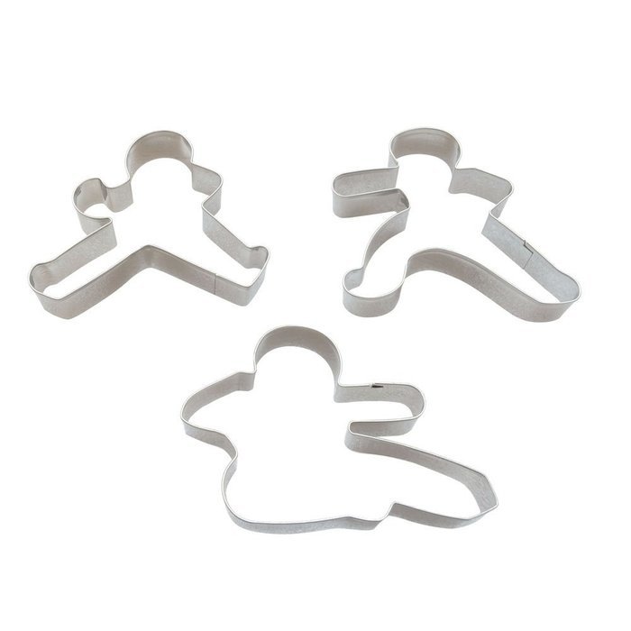 WJSYSHOP Kung Fu Ninjabread Man Shape Cookie Cutter for Celebrations Christmas Birthday Party Wedding Holiday