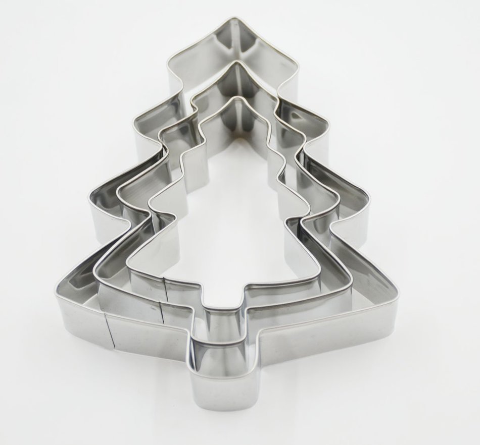 ULee Christmas Cookie Cutters Set - 3 Sizes of Gingerbread Man Shapes N13