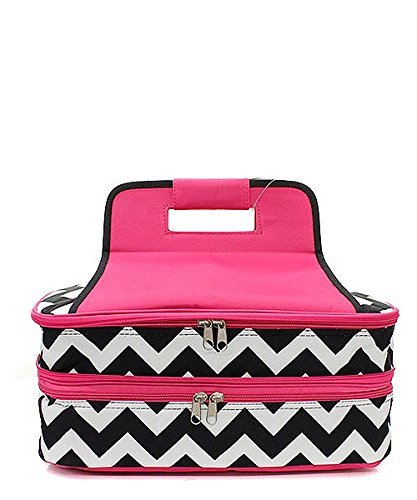 Chevron Casserole Dish Carrier for Holiday Party Entertaining Pink