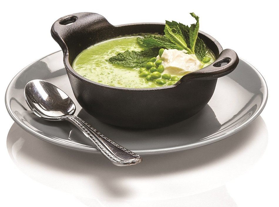 Lodge HMSB Heat Enhanced and Seasoned Cast Iron Mini Serving Bowl, 12-Ounce N3