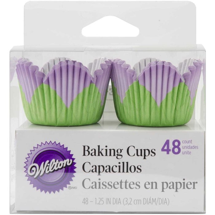 Wilton Pink Petal Shaped Baking Cups, Mini, 48-Count N2