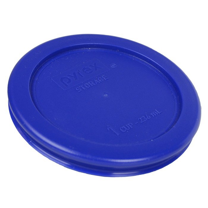 Pyrex 7202-PC Round 1 Cup Storage Lid for Glass Bowls (4, Cobalt Blue) N2