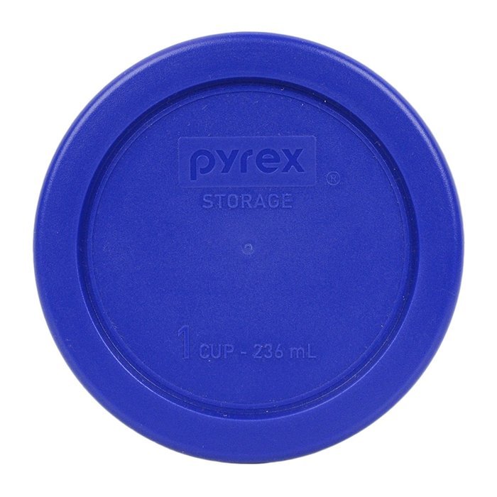 Pyrex 7202-PC Round 1 Cup Storage Lid for Glass Bowls (4, Cobalt Blue) N4