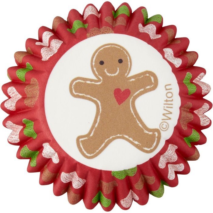 Wilton Gingerbread Boy Mini Cupcake Liners 100-Count N3