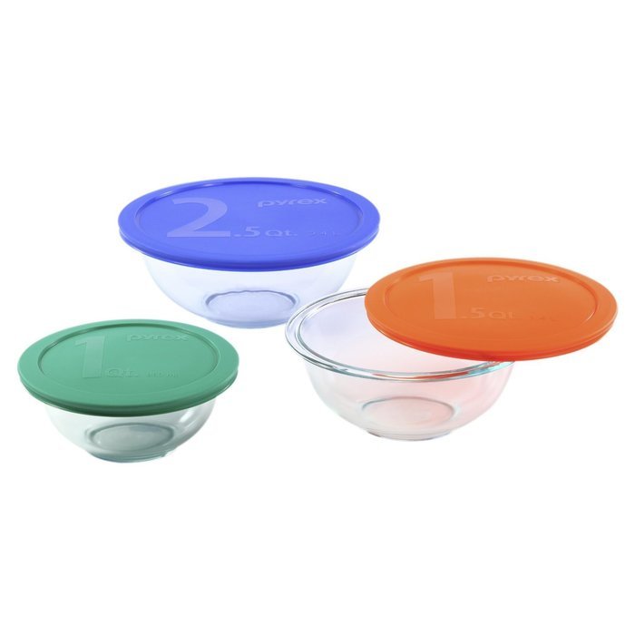Pyrex&reg; Smart Essentials 6-Pc Mixing Bowl Set