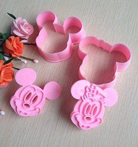 2pcs Mickey Mouse Shape Mold Sugar Arts Set Fondant Cake Tools/cookie Cutters Good