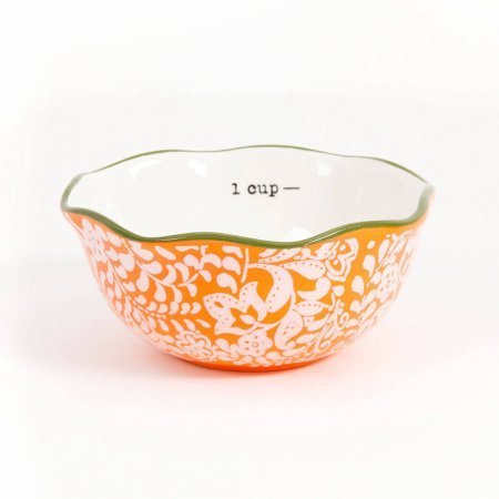 The Pioneer Woman Flea Market 5-Piece Prep Set, 4-Piece Measuring Bowls with 4-cup Measuring Cup N2
