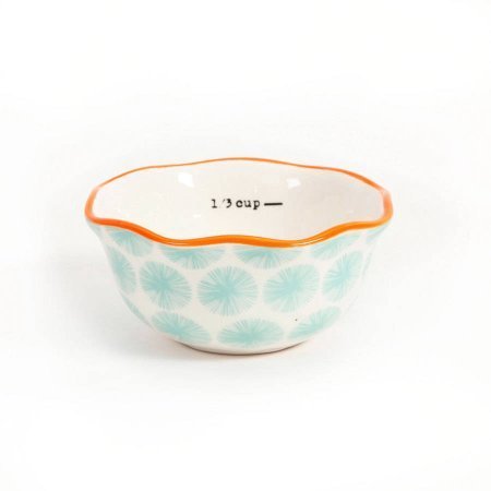 The Pioneer Woman Flea Market 5-Piece Prep Set, 4-Piece Measuring Bowls with 4-cup Measuring Cup N3