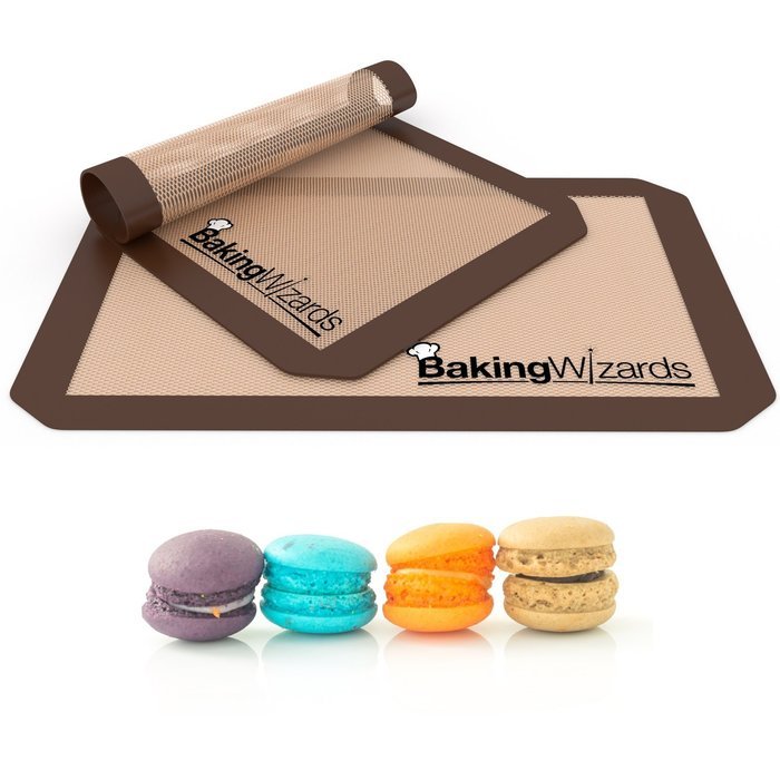 Baking Wizards Silicone Baking Mat - Non Stick Bakeware - Best for Cookies, Pretzels, Pizzas & More Large Enough...