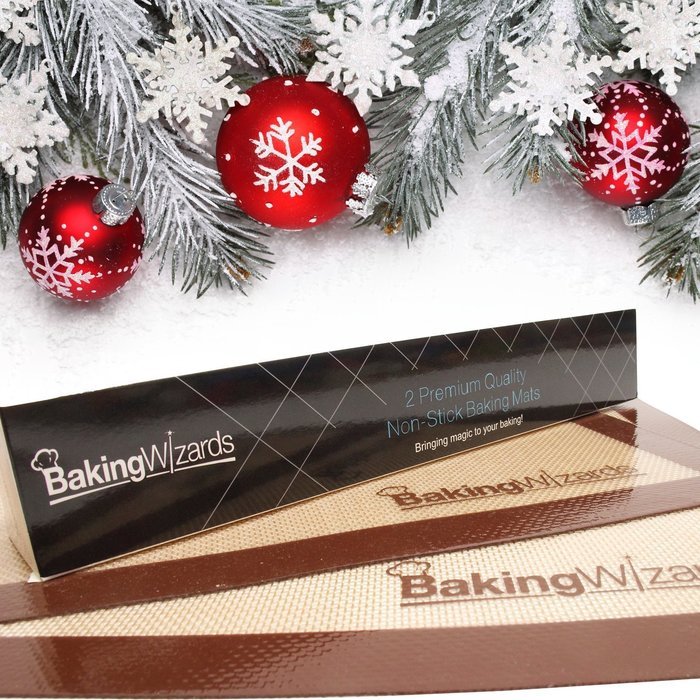 Baking Wizards Silicone Baking Mat - Non Stick Bakeware - Best for Cookies, Pretzels, Pizzas & More Large Enough... N5