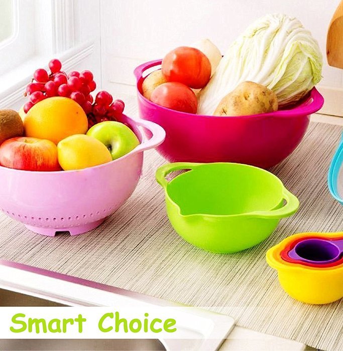 QKitchen Mixing Bowl Set (10 pieces) | Harmless ABS Plastic ~ FDA-Approved Quality ~ Suitable Configurations ~... N9