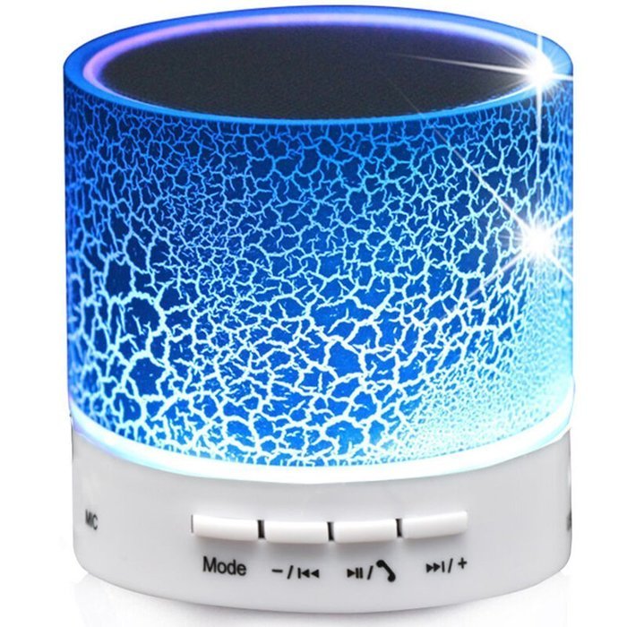 Hipipooo Mini LED Wireless Bluetooth Speaker Cracked Layer USB/TF Card/FM Music Sound Box Subwoofer with Colorful... N3