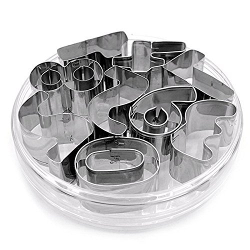 EdiMoM Brand; Mini Cookie Chocolate Cutters Set Geometry Shapes (12 Pieces) N6