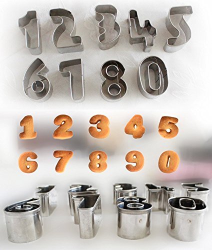 EdiMoM Brand; Mini Cookie Chocolate Cutters Set Geometry Shapes (12 Pieces) N9