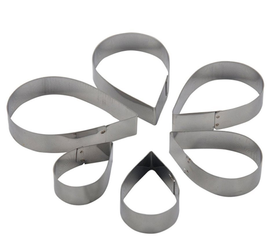 FOUR-C Cupcake Molds Rose Cupcake Cutter Set Sugar Petal for Decorating Supplies Color Silver N3