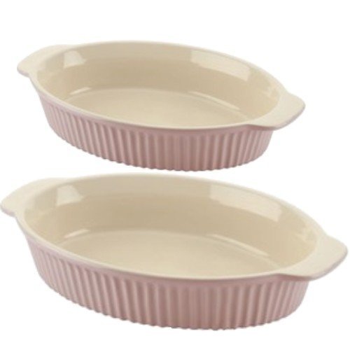 Typhoon Vintage Pink Oval Baking Dish, Set of 2