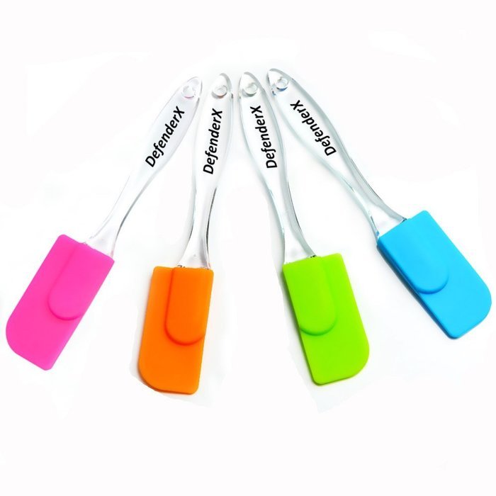 Silicone Brush - DefenderX 7.5 Inch (Set of 4 Color), Dishwasher Safe, Soft and Flexible - Won't Chip Crack Dent... N10
