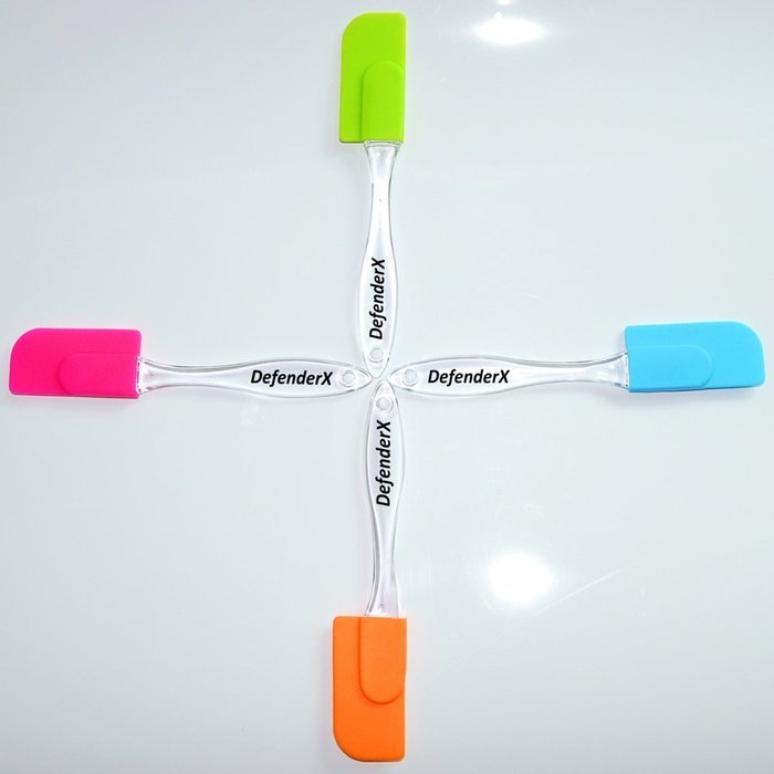 Silicone Brush - DefenderX 7.5 Inch (Set of 4 Color), Dishwasher Safe, Soft and Flexible - Won't Chip Crack Dent... N12