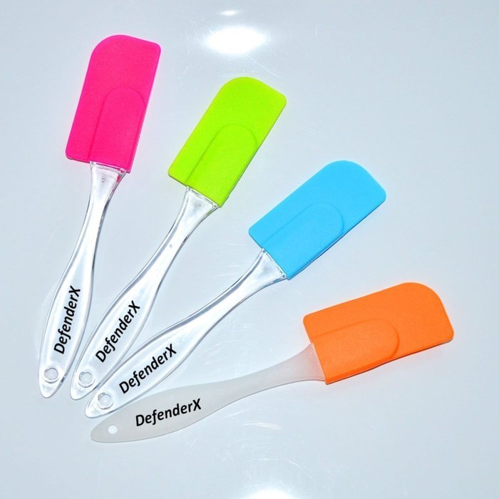 Silicone Brush - DefenderX 7.5 Inch (Set of 4 Color), Dishwasher Safe, Soft and Flexible - Won't Chip Crack Dent... N14