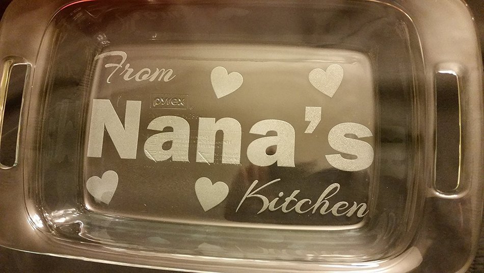 Personalized Pyrex Dish 7x11 Nana's Kitchen Gift Wedding Anniversary W/lid Nana N2