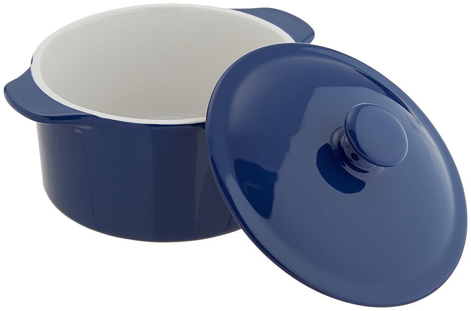 Mario Batali Stoneware 2-Quart Covered Casserole by Dansk, Cobalt N4