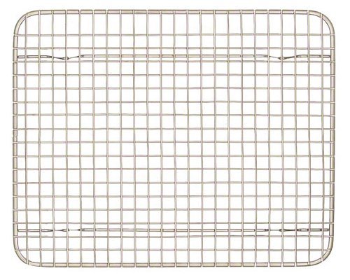 Browne (PG810) 8" x 10" Rectangular Nickel-Plated Footed Pan Grate N6