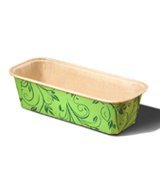 Large Scroll Design Paper Loaf Baking Mold Green - 7.8" x2.87"x 2.37'' (Pack of 780)