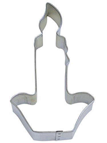 R&M Candle Cookie Cutter, 4-Inch, in Durable, Economical, Tinplated Steel