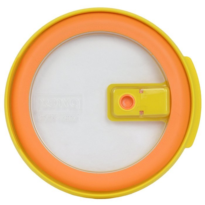 Pyrex 7201-NLC Round Yellow 4 Cup Vented No-Leak Lid for 7201 Bowl