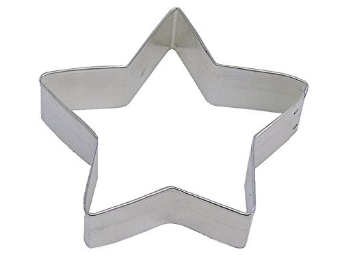 CybrTrayd R&M Star Tinplated Steel Cookie Cutter and Cookie Recipe, 4.5-Inch, Silver, Bulk Lot of 12