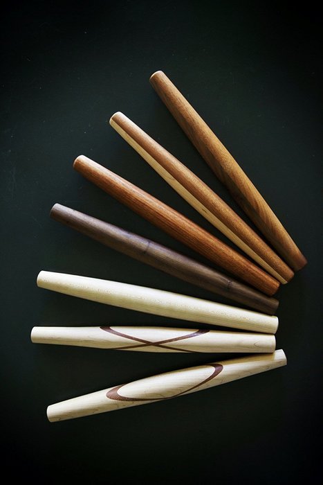 Sugar Maple with Mahogany Celtic Knot French Style Rolling Pin: Tapered Solid Wood Design. Hand Crafted in the... N2