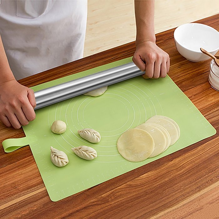 GikPal Stainless Steel Rolling Pin, Metal Rolling Pin for Bakers - Best for Cookie & Pastry Dough etc-1.5-Inch... N3