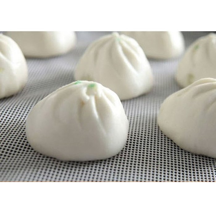 Silicone Steamer Non-Stick Pad Round Dumplings Mat Steamed Buns Baking Pastry Dim Sum Mesh home Kitchen Cooking... N7