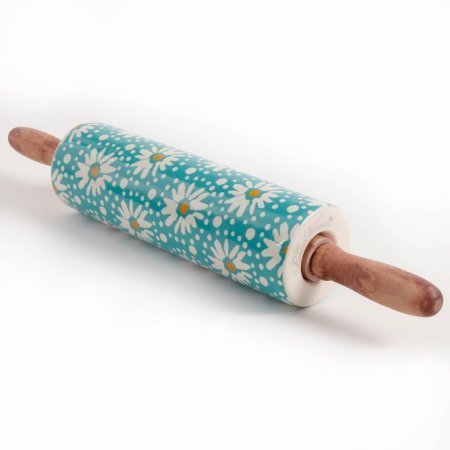 The Pioneer Woman Flea Market Floral Decal Rolling Pin with Wood Handle N3