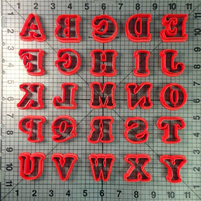 Alphabet Blocks Font Uppercase Cookie Cutter Set (Full Set 2 inch) N3